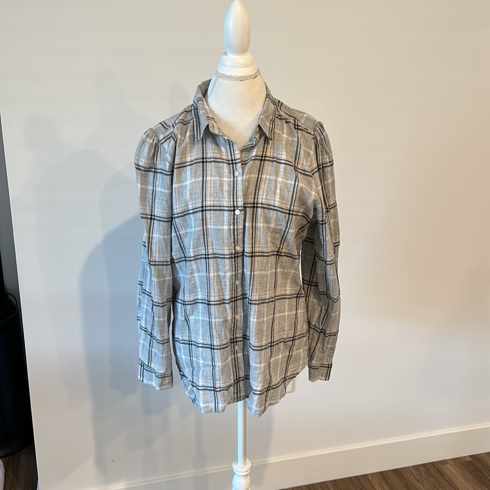 Loft Plaid princess top